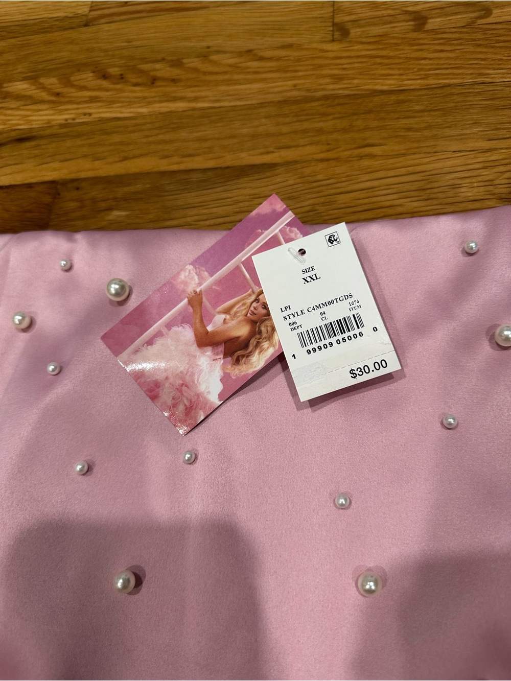Megan Moroney Pearl-Embellished Pink Pencil Skirt - Picture 4 of 6